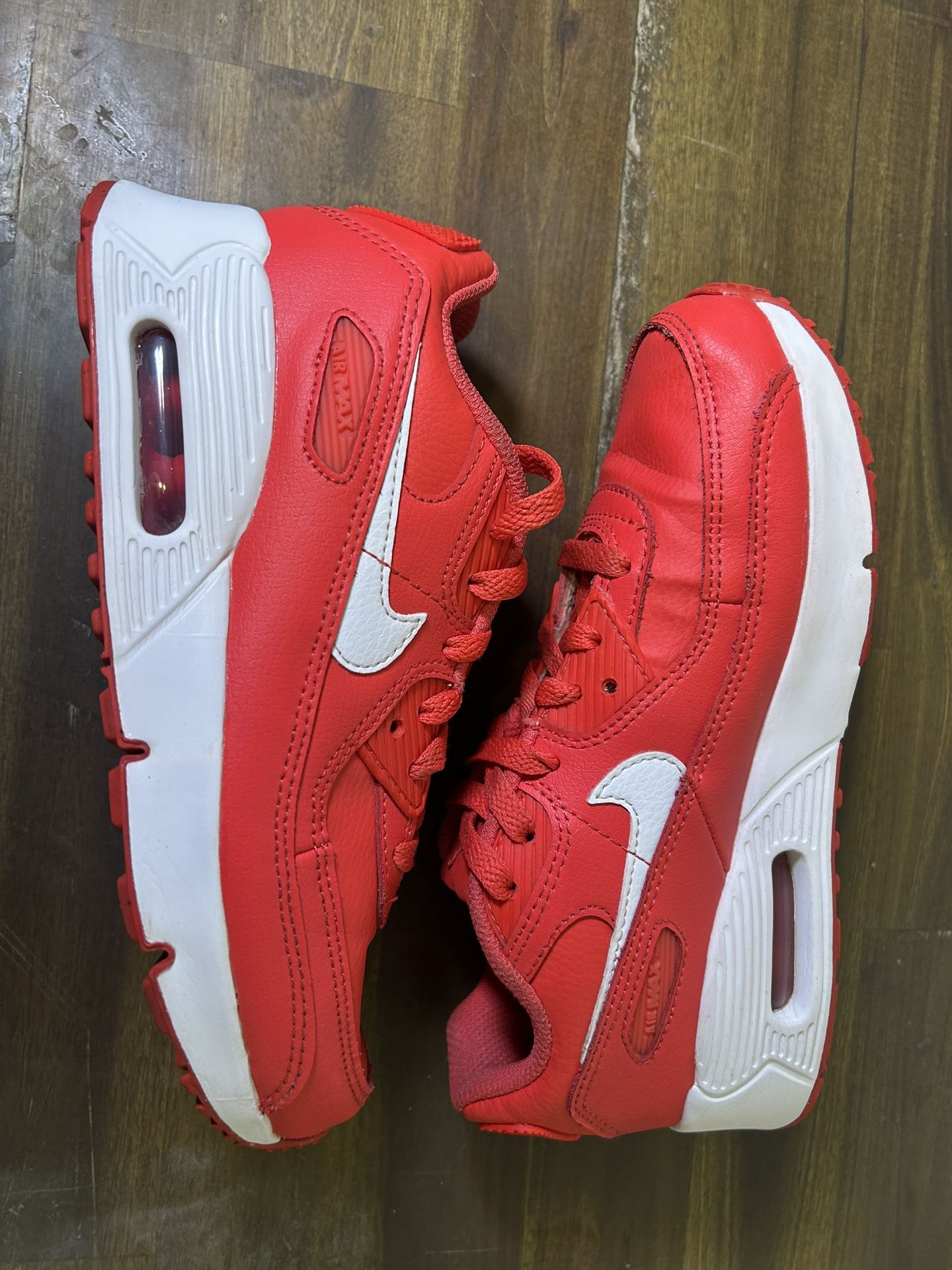 Nike Air Max 90 LTR Track Red/white Kids Size 3Y