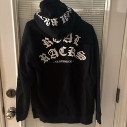 Real Racks Black Hoodie Unisex Large