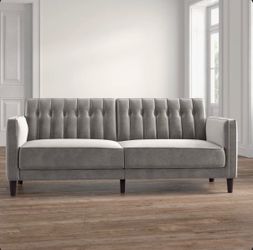 Grey Velvet Futon