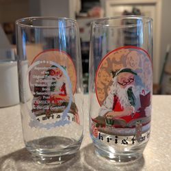 Santa Drinking Glasses (Set Of 6)