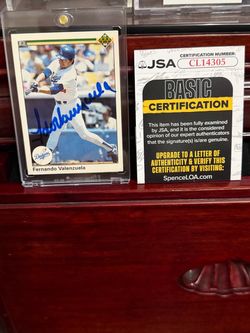 FERNANDO VALENZUELA 1990 Upper Deck autograph Dodgers JSA COA