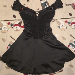 Black Lace Mini Dress