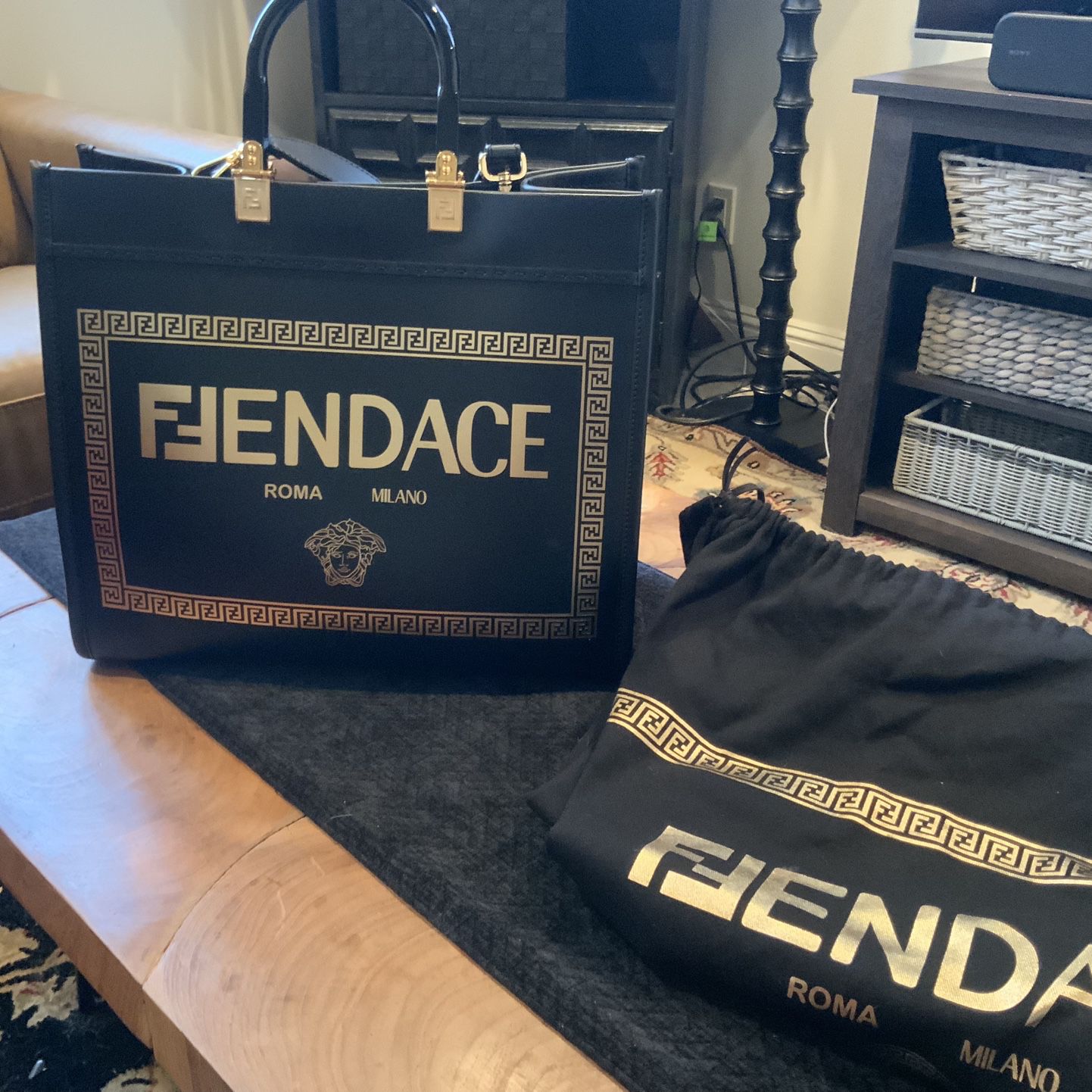 Fendace Leather Tote