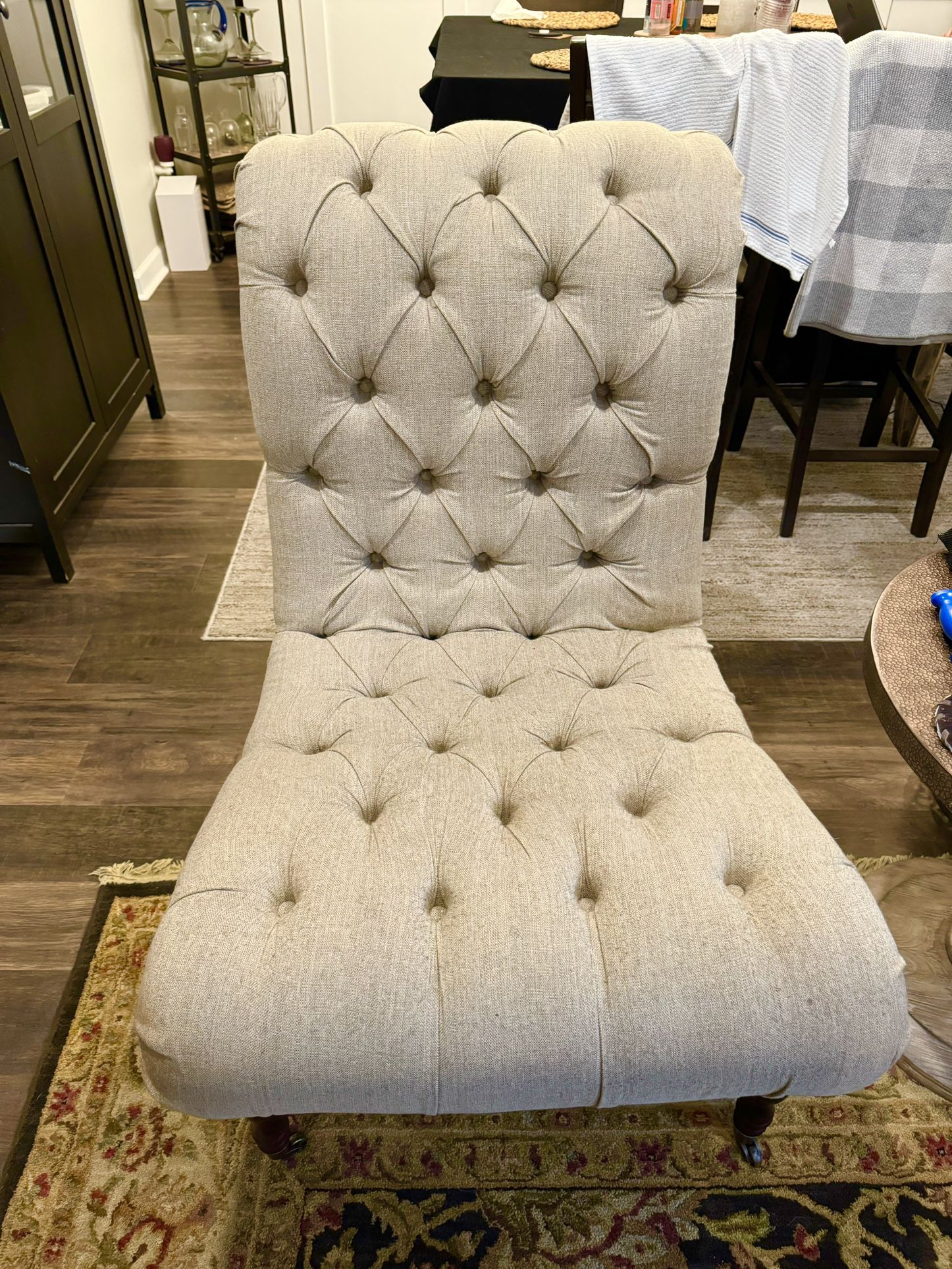 Beige Tufted Chairs