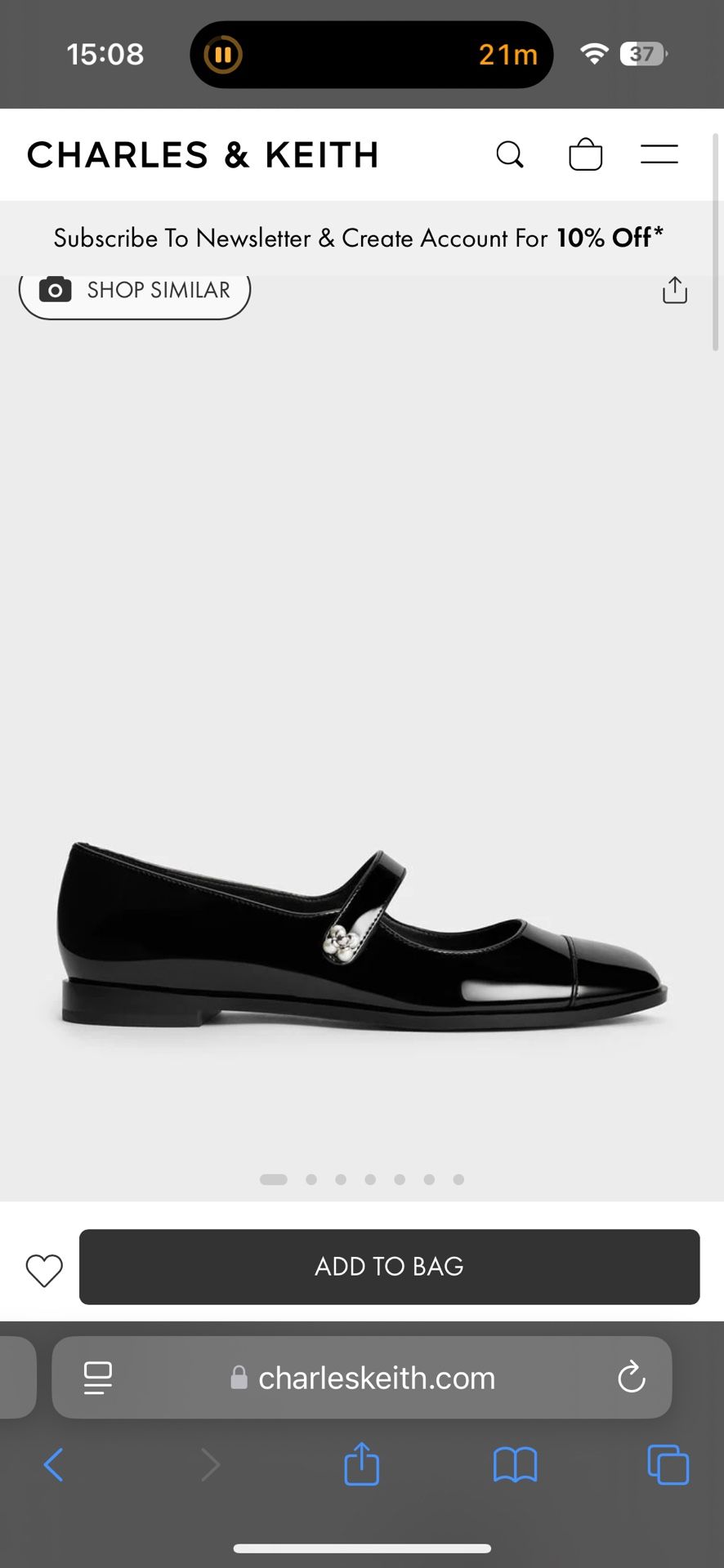 Mary Jane Flats. Brand New. US Size 8. Charles & Keith