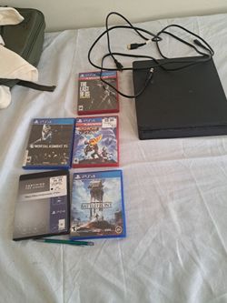 PS4 Slim Console with 4 Games Bundle