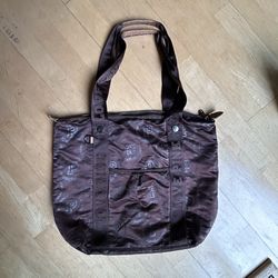 LOVE PINK Silky Brown Tote Bag 