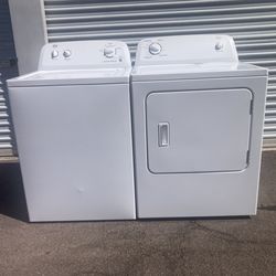 Roper electric washer and dryer set, 4 plug prongs, in good condition, clean and nice, one month warranty, delivery available