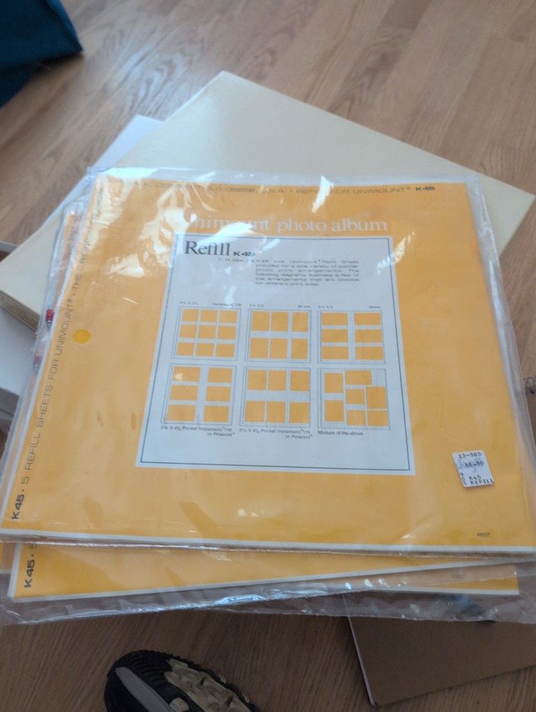 Unimount Photo Album 5 Refill Sheets K45 + Posts Magnetic C.R. Gibson NEW SEALED