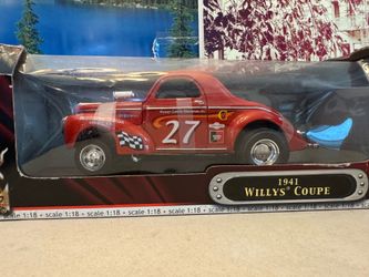 1:18 Scale 1941 Willys Coupe Diecast Car. New Unopened.