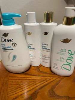 Dove body wash and hair care