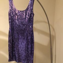SHIMMERING PURPLE SEQUIN DRESS BY NITELINE 