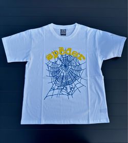 SP5DER T shirt - White/Blue/Yellow - Sizes M-XL - New