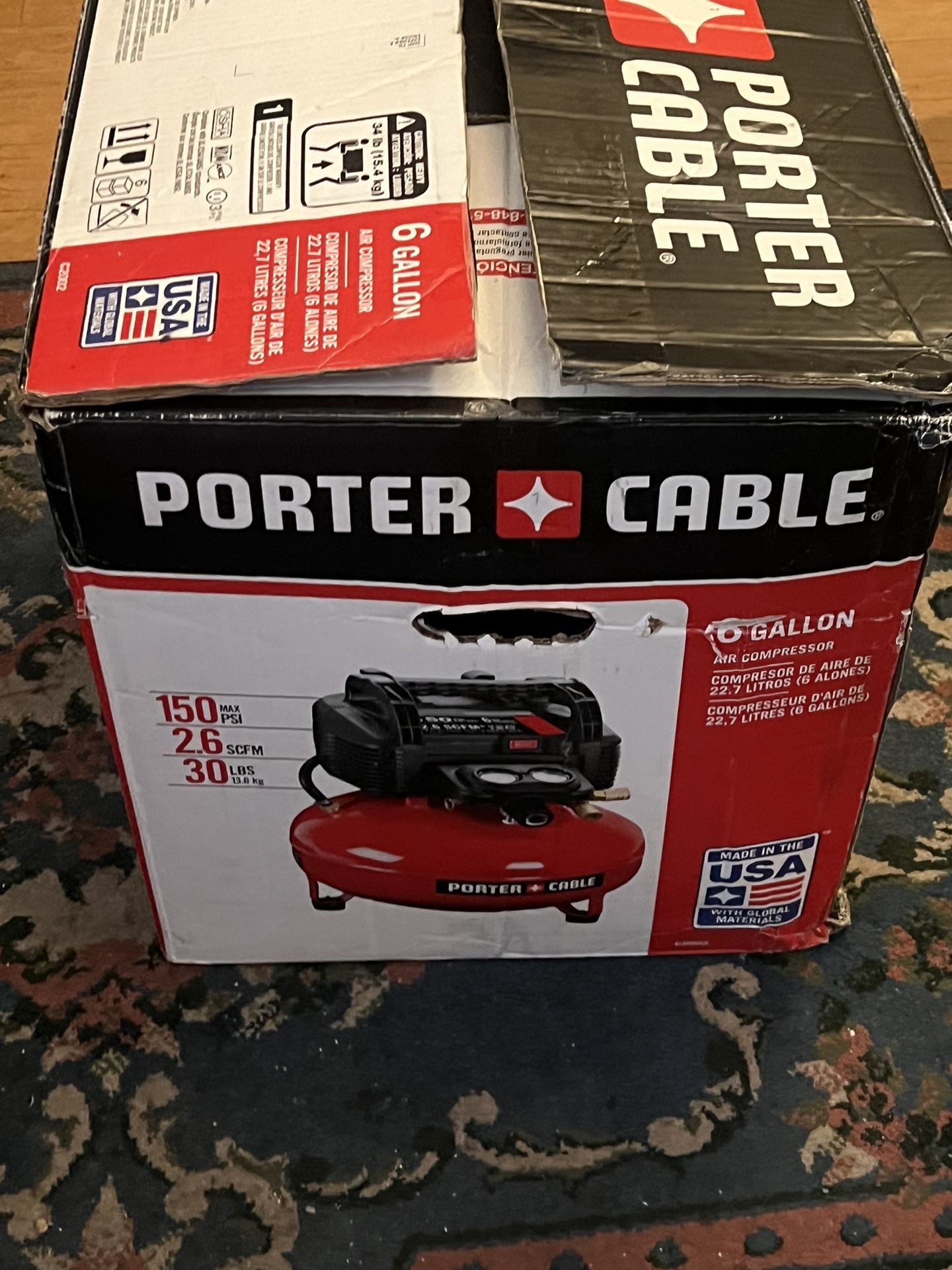 Porter-Cable 6 Gal. 150 PSI Portable Electric Pancake Air Compressor