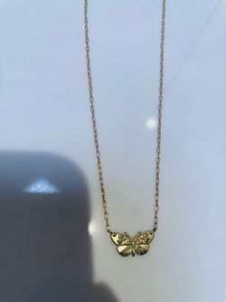 Gold-Tone Butterfly Pendant Necklace