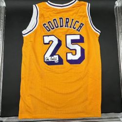 Gail Goodrich signed Gold Lakers Jersey w/ PSA authentication