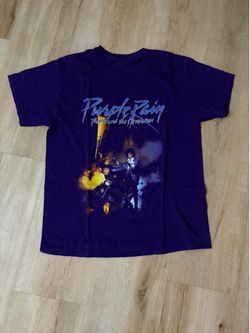 Mens Large Prince Purple Rain T-shirt