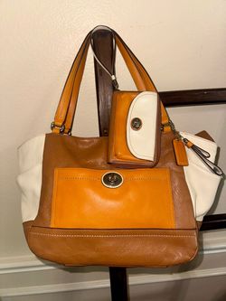 Coach Leather Colorblock Tote Bag and matching wallet