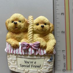 Cute Fridge Locker Magnet - Special Friend - Dogs Puppies - Gift or personal use