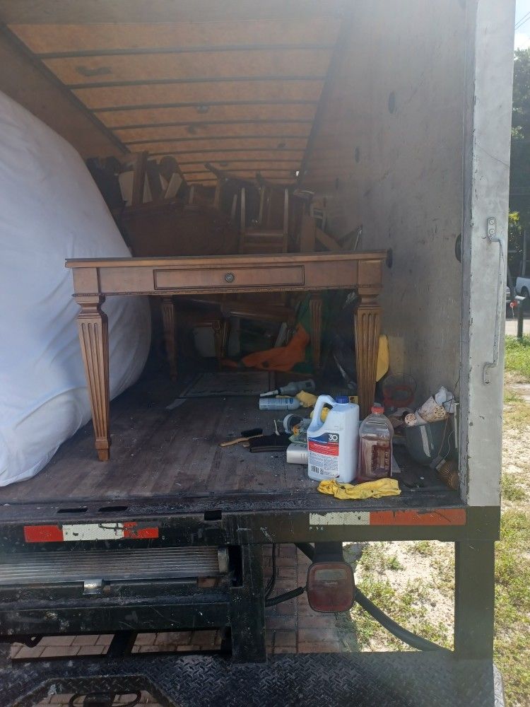 ethan allen antique table with 6 chairs