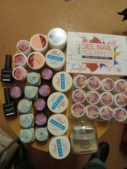 Nail polish  gel/ polygel, Nail Accessories, Nail Kits, Uv machine (not shown)