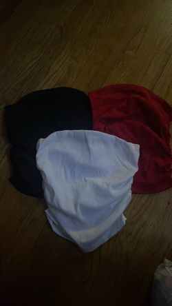 Women/Teen strapless tops -tube tops size Medium lot of 3 - NEW