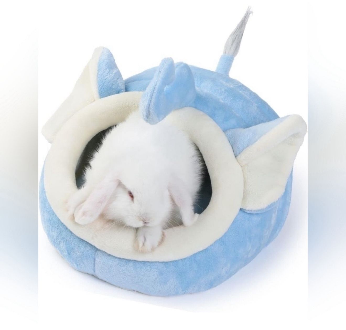 Cozy Blue Rabbit Bed with Ears