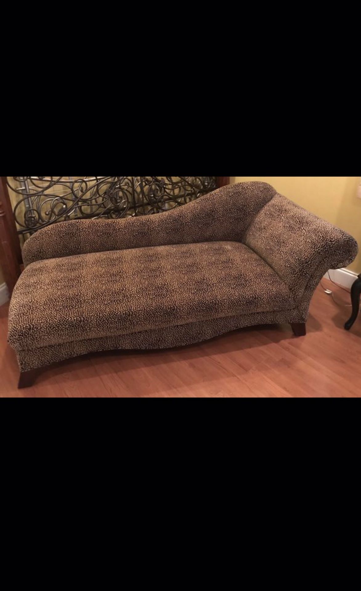 Animal print chaise lounge