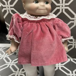 Ashton Drake 1997 Porcelain Baby Girl Doll And Stand - Like New
