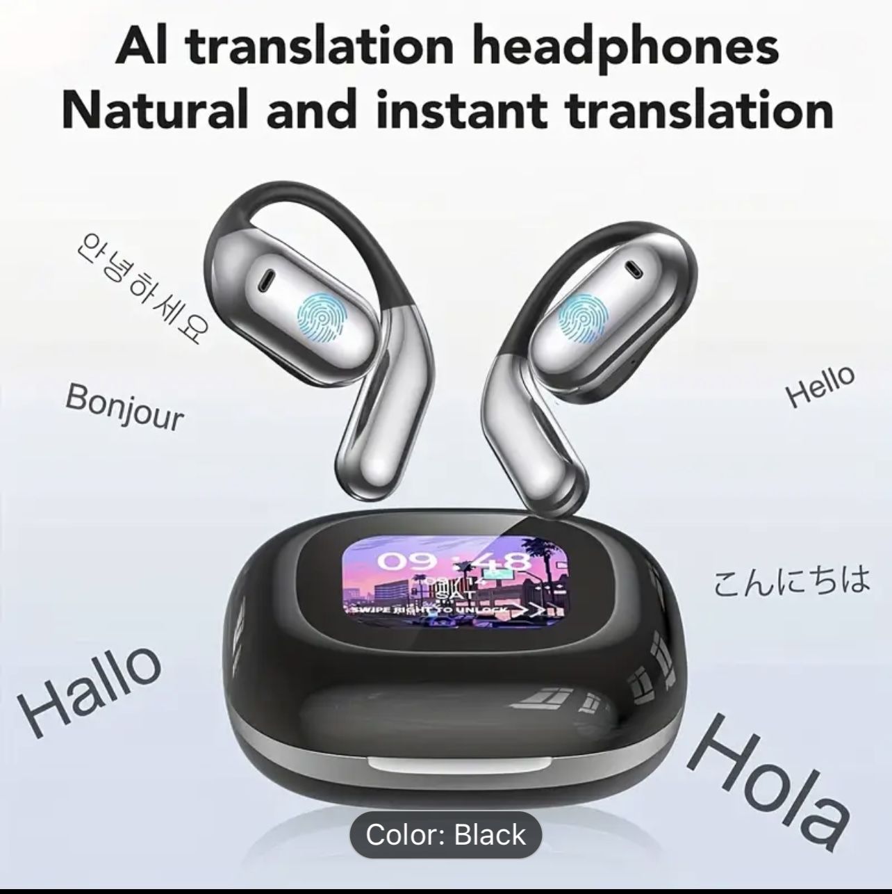 Wireless AI Translation Headphones - Supporting 144 Languages And Accents
