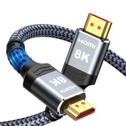 New 35 feet HDMI Cable Ultra 48Gbps High-Speed HDMI Braided Nylon 4K120 144Hz 8K eARC HDR Compatible Dolby Vision PS5