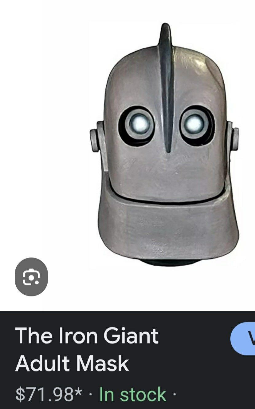 Giant Adult Iron Mask Based On The Animated Classic Film