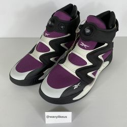 REEBOK Fury Basketball Shoes Black/Purple/Aubergine Mens Size 10 [GX0297]