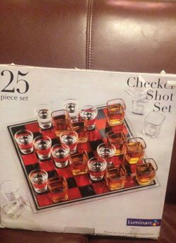 Checker shot set Brand new