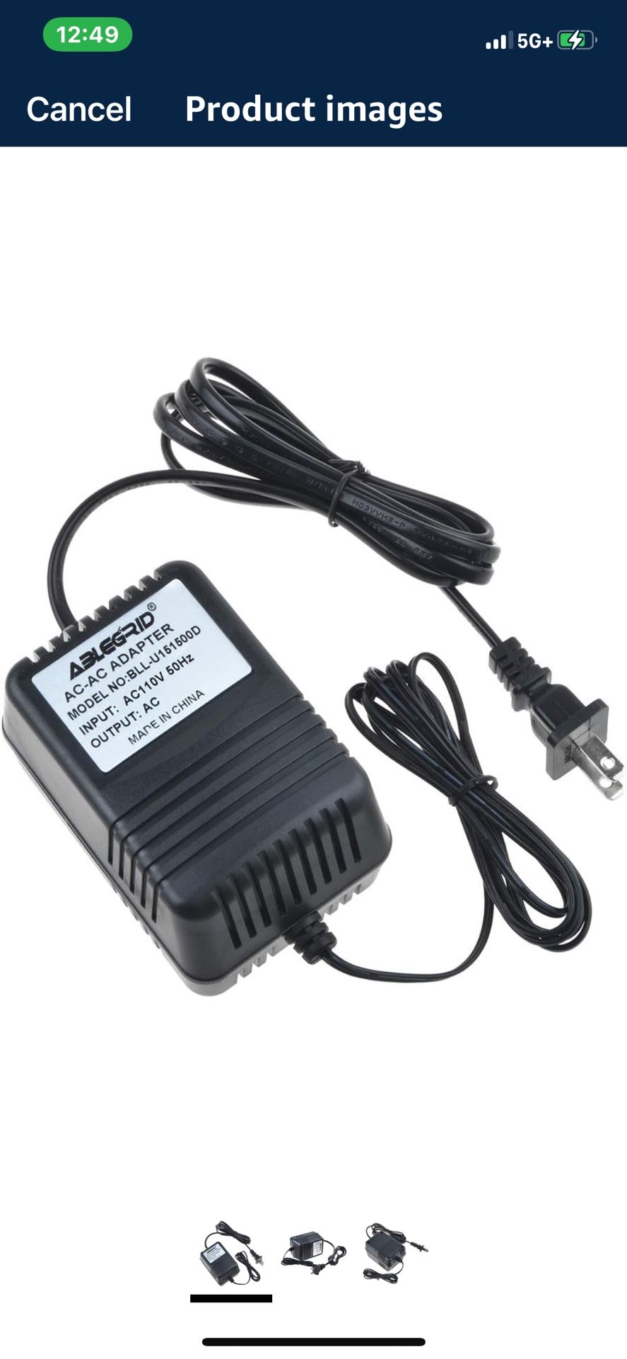 ABLEGRID Ac Adapter Fit for 9VAC Alesis NanoSynth NanoVerb ModFX PerformancePad Replacement Switching Power Supply Cord Charger