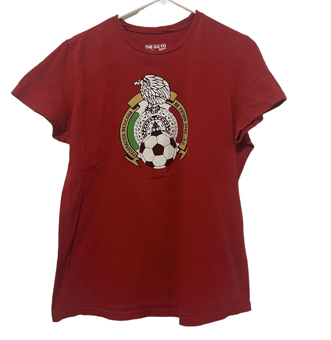Adidas Mexico Soccer National Team T-Shirt Adult Size XL Futbol World Cup Red