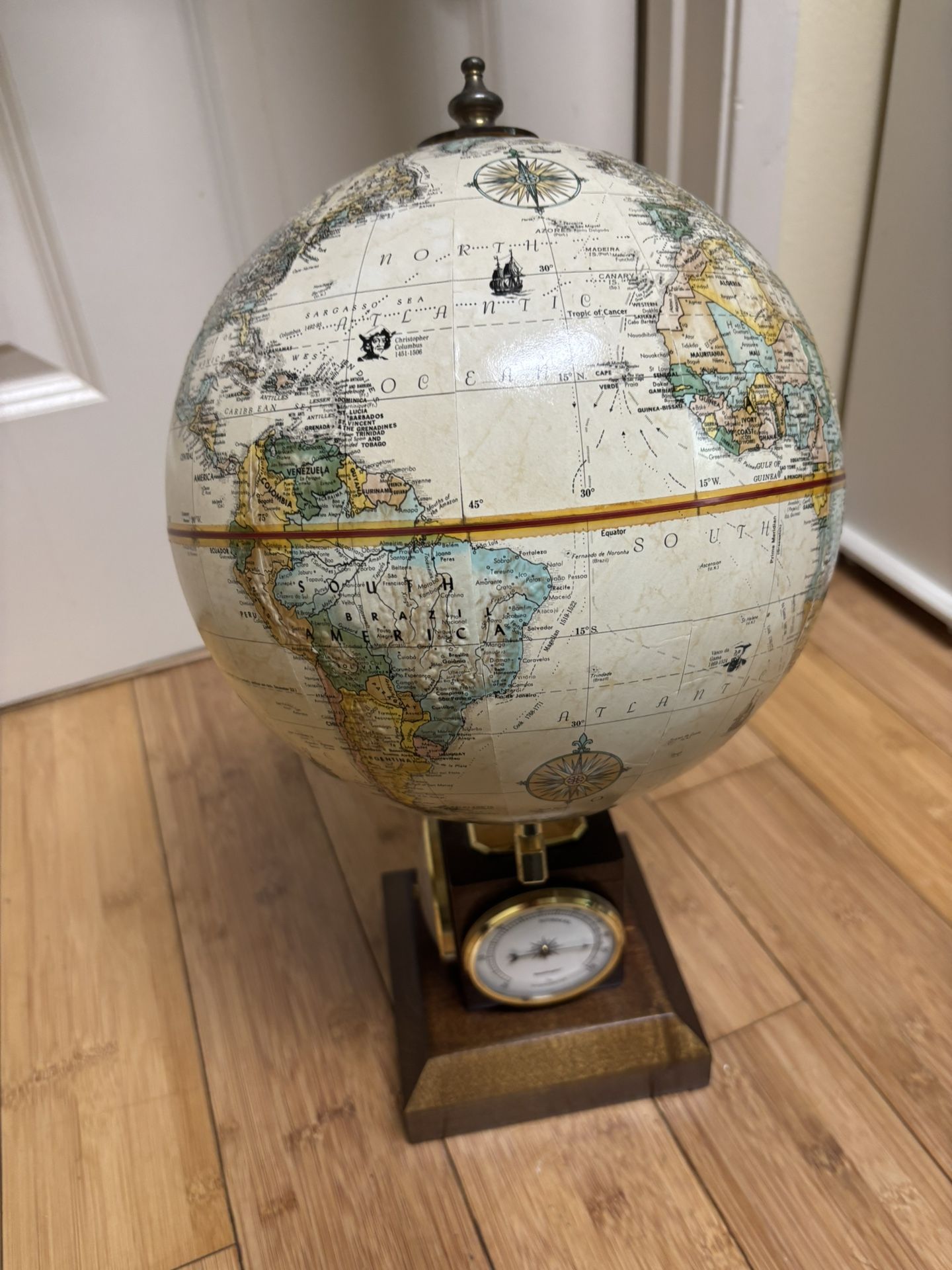 9” Antique Ocean Globe