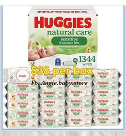 Huggies natural care wipes 1344