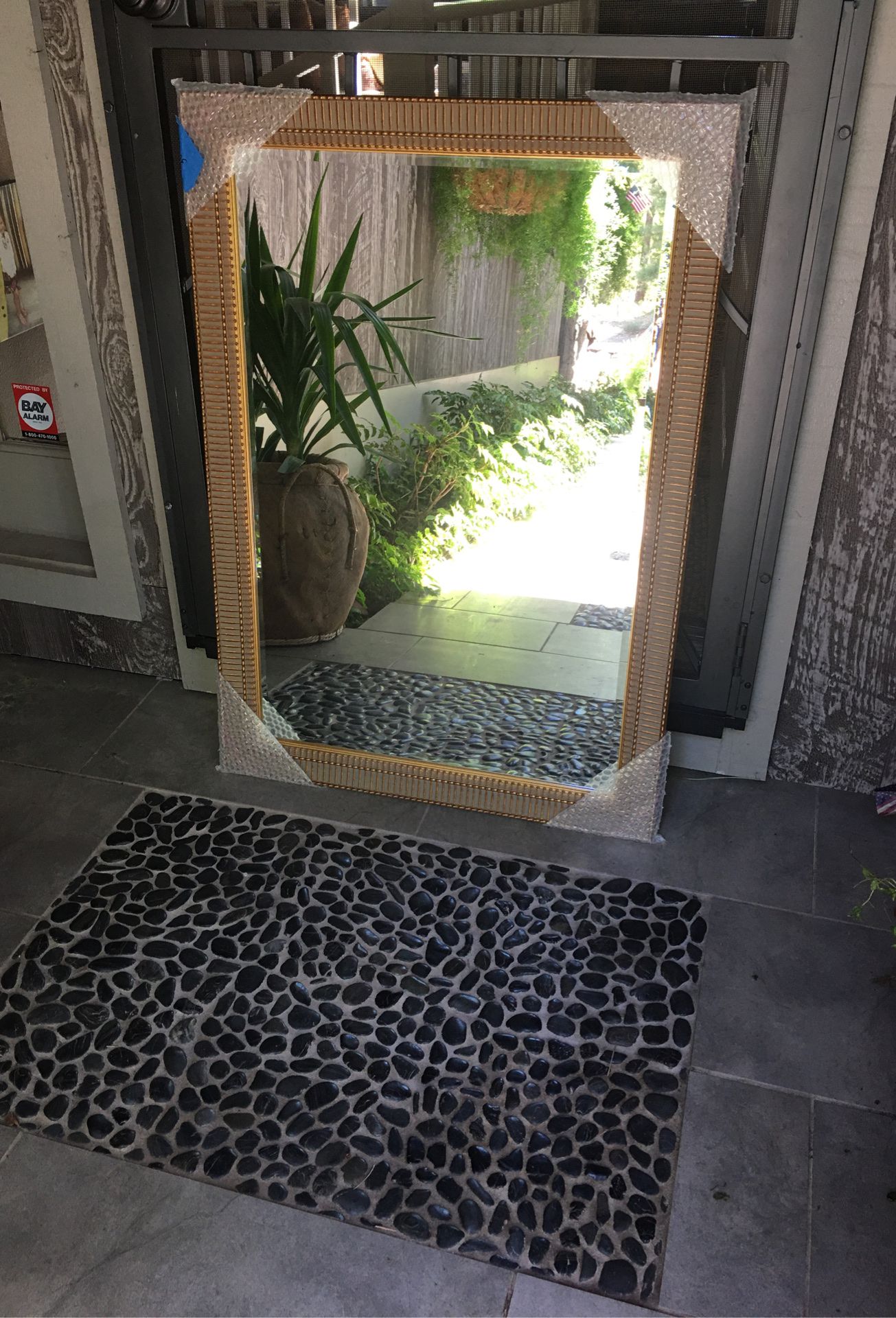 28x41 mirror with gilded frame.