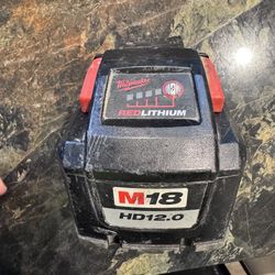 Milwaukee M18 HD 12.0 high capacity high output red lithium battery power tool pack