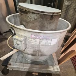 CaptiveAire Exhaust Ventilation Fan Roof Mount 3/4HP 30"×30" Base