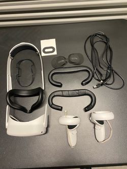 Oculus Meta Quest 2 VR Bundle + Elite Strap + PCVR Cable