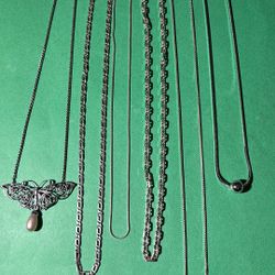Sterling Silver Chains. 6 pcs.