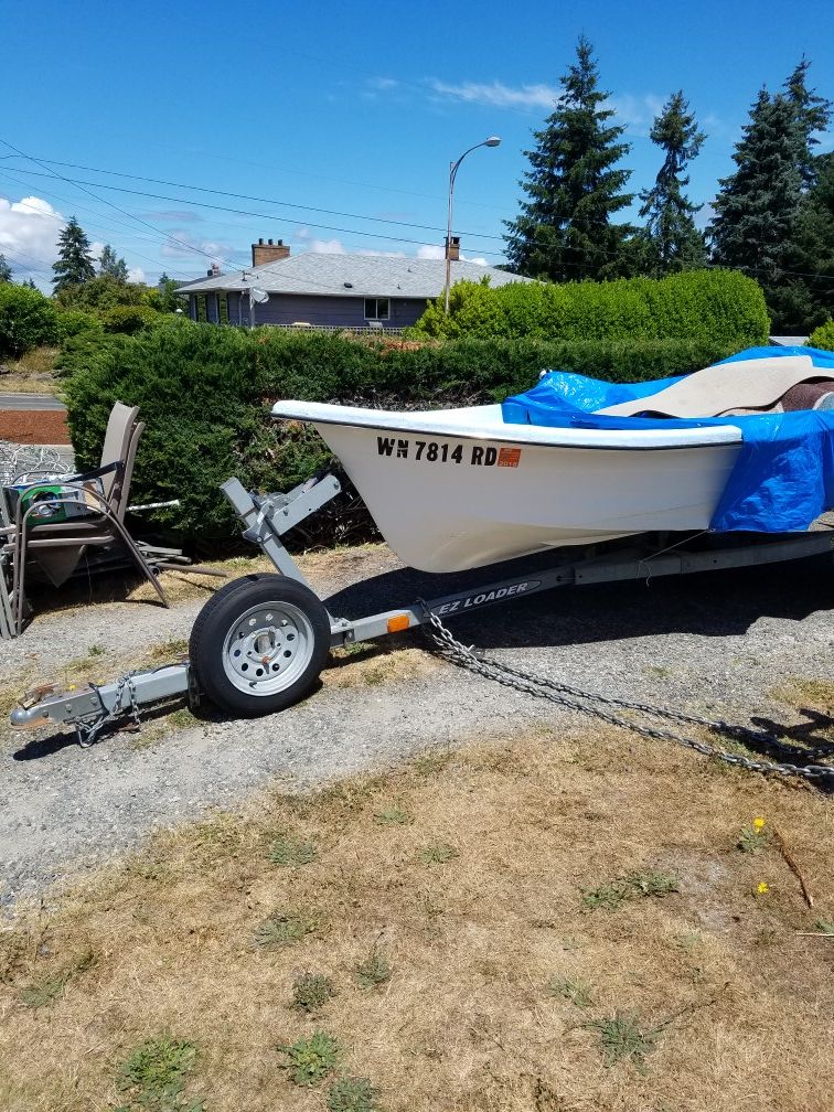 Salty Boat, motor and trailer