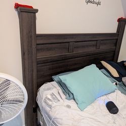 Bed frame king Ashley wooden