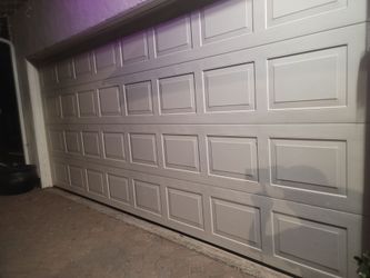 White Raised Panel Garage Door