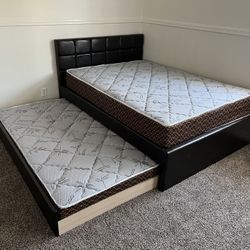 Full Over Twin Trundle Bed With Mattresses Only