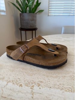 Birkenstock Gizeh Sandal Mocha Women's SZ 7-7.5 US EU 38 Brown 🔥