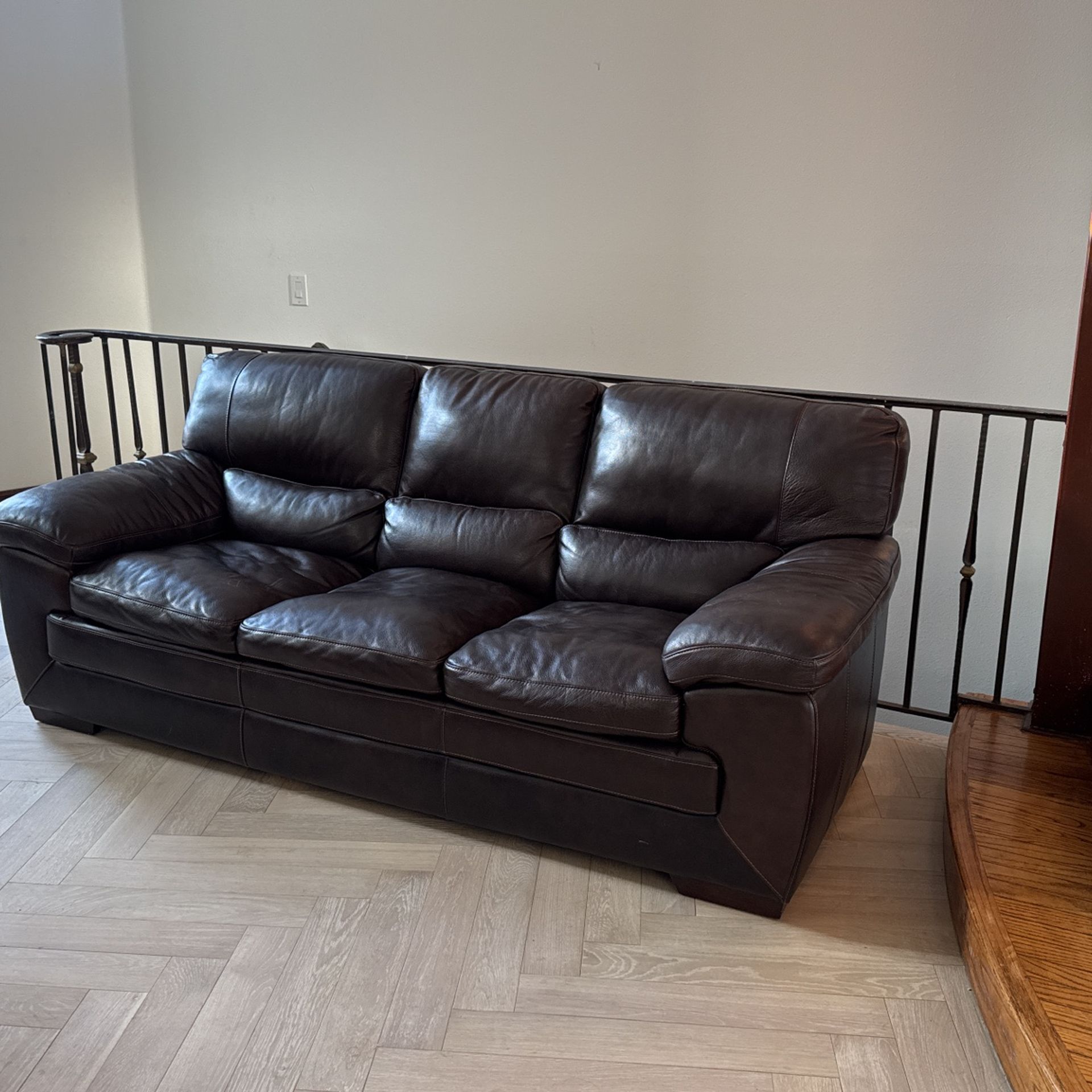 Faux Leather Sofa