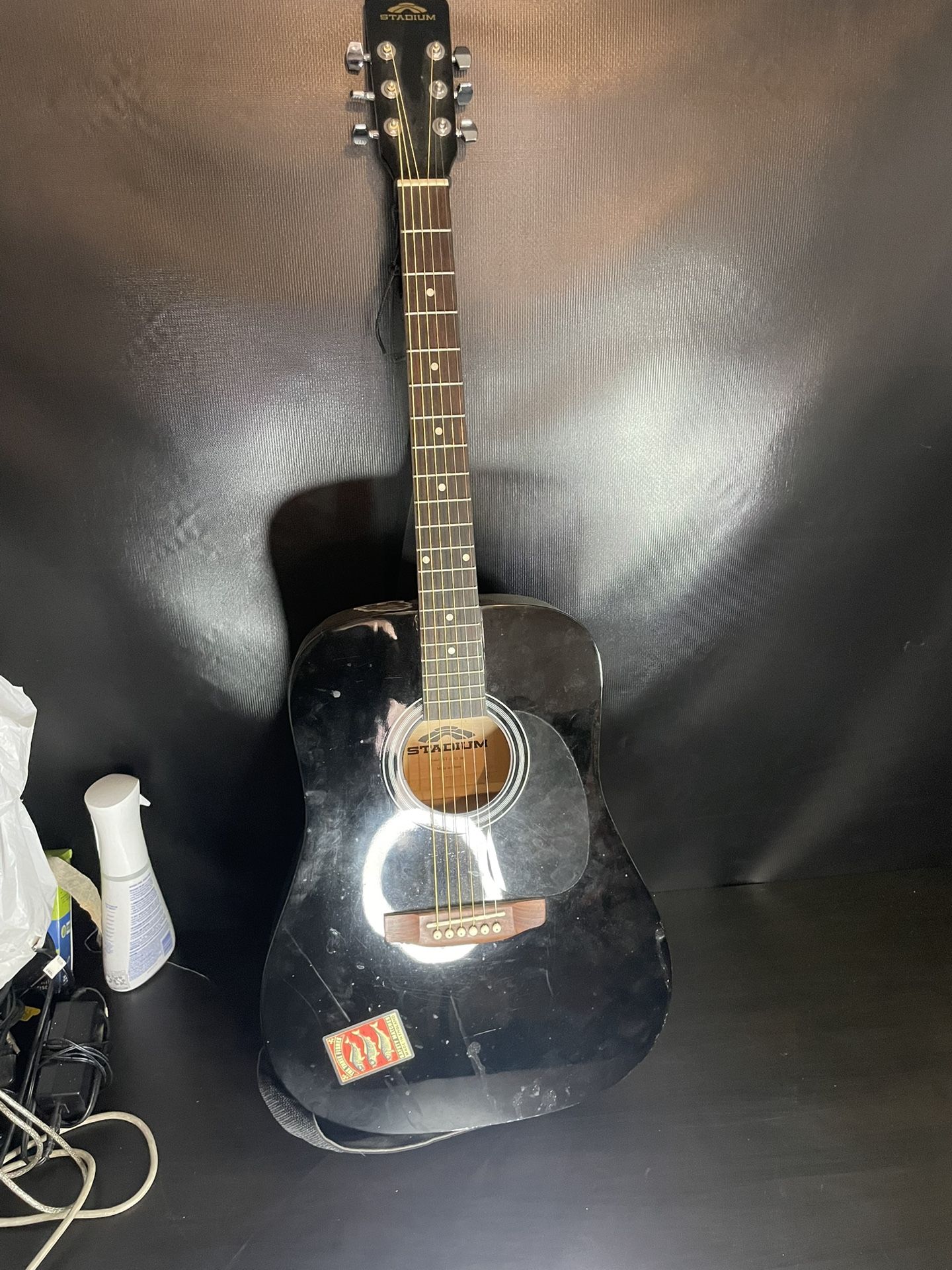 Guitar With Fender Strap